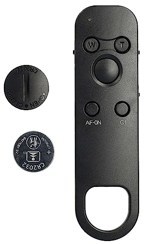 vhbw Fernauslöser Fernbedienung kompatibel mit Sony Alpha 7 III, 6400, 6600, 6100, 7M3, 7RM3, 7c, 7M4, 7RM4, 7SM3 Kamera, Zoom-Funktion