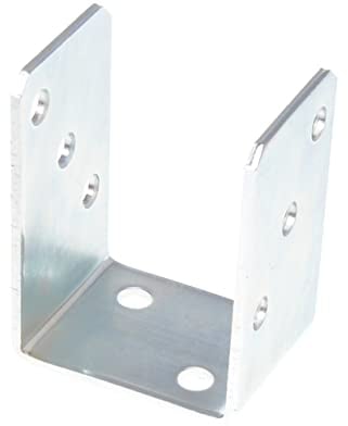 Aqbau® U-Pfostenträger 71 mm zum Aufschrauben, Pfostenträger u form, Pfosten Büchse, Pfostenhalter, Pfostenträger für Holzbau, Ideal für Terrassen, Carports, Spielgeräte