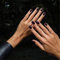 TMUT Lot de 24 faux ongles carrés courts à coller sur les ongles noirs et violets à presser en acrylique - Couverture complète - Accessoires de nail art pour femmes et filles