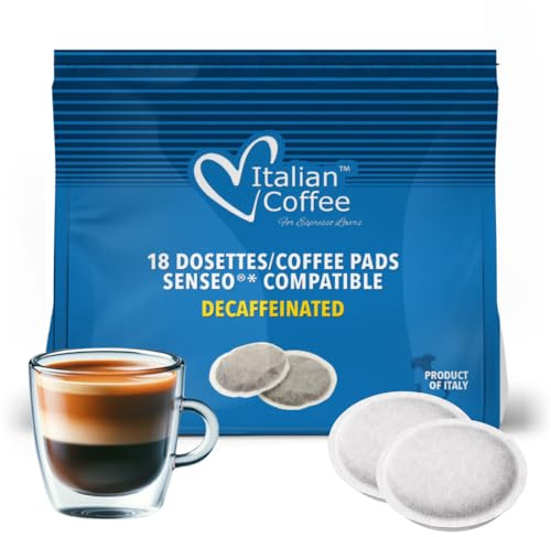 Café DECAF (10 Paquets de 18 Dosettes - tot. 180) compatible avec Senseo, café décaféiné