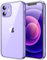 JETech Case for iPhone 12/12 Pro 6.1-Inch, Non-Yellowing Shockproof Phone Bumper Cover, Anti-Scratch Clear Back (Deep Purple)