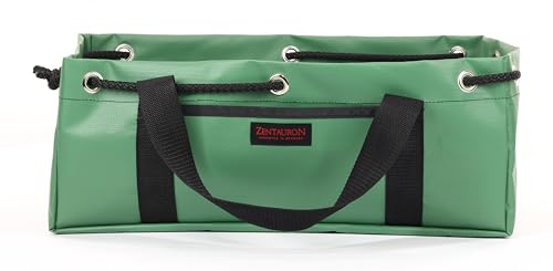 Zentauron Wildwanne 21L Faltbare Universal-Tragetasche für Jagd Outdoor Camping Garten Auto Transport von Ausrüstung Werkzeug Schuhe aus Grüner LKW Plane