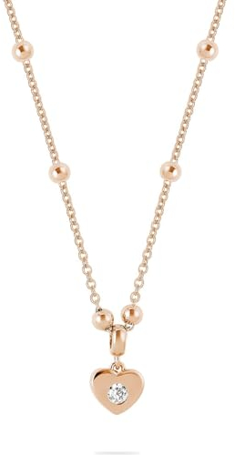 JETTE Damen-Kette 925er Silber 1 Zirkonia One Size Roségold 32025938