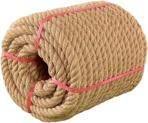 Bündelung von Kunsthandwerk, Dekor, natürliches Juteseil, dickes Seil, dickes Seil, dickes Hanfseil, handgefertigtes Material, Juteseilbündel, DIY-Tag, Katze, Klettergerüst, Tauziehen, Seil (Größe: 12