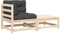 vidaXL Garten Ecksofa, Modular Gartenmöbel mit Kissen Hocker, Sofa Gartensofa Gartensessel mit Lattenrost, Lounge Sessel für Terrasse Garten