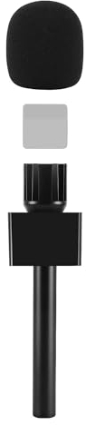 CaTeFo - Handadapter für GO Interviewmikrofon mit Schaumstoff und Kunststoffflagge für RODE Wireless GO DJI Mic Lark Max und andere drahtlose Sender mit Cold Shoe StarRig-H