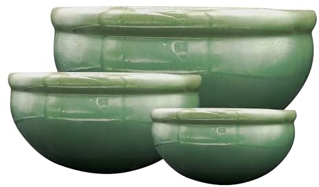 TucanoHamburg Blumentopf, Modell 3er Set Schale Jade, grün, frostfest