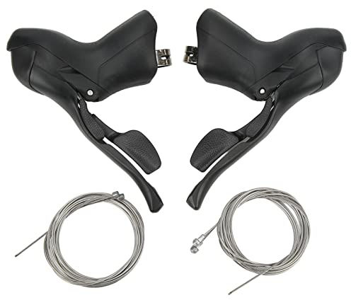 SUNGOOYUE Fahrradschalthebel, 2 Stück 2x7 Aluminiumlegierung PVC 7, 8, 9 Gänge Fahrradbremsschalthebel Zubehör für Rennräder
