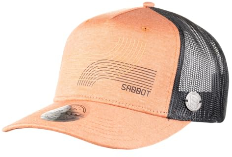 SABBOT Luke Snapback Cap, Moderne Mesh-Kappe, Verstellbare Trucker-Mütze, Basecap, Stylischer Sonnenschutz, Sportcap, Sommerhut, Atmungsaktiv, Ideal für Outdoor (Orange)