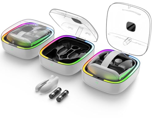 KOBONA -Headset-Schnellladestation, Basis mit 2 Akkus, Headset-Ladeständer mit LED-Licht, Schnellladestation, passend for 3-Zubehör