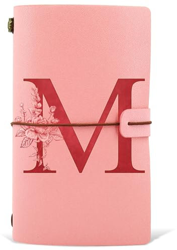 PU Leder Notizbuch Tagebuch, Nachfüllbares Tagebuch für Frauen Mädchen, Rosa Notizbücher zum Geburtstag Dankeschön Geschenk für Freund, Schule, Lehrerin, Erzieherin, Schwestern, Kollegen, Mama(M)