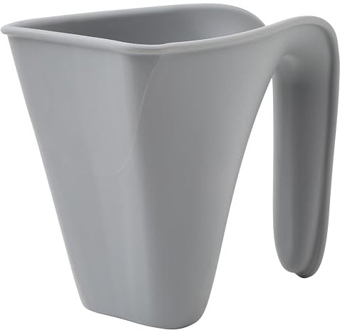 Shnuggle Bath Rinse Cup | Baby Bath & Newborn Essentials | No Tears Shampoo Rinser Jug & Hair Wash Cup | Baby Shampoo & Toddler Bath Time Must Have | Soft Rim & Easy Grip Handle | Grey
