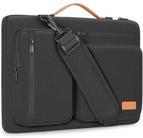 CIVOTEN Laptoptasche für MacBook Pro M3 Air M2 Max/16 Lenovo IdeaPad Flex 5i/Thinkbook 16+/38,1 cm (15,6 Zoll) IdeaPad Gaming 3i/Dell XPS 15/LG Gram 15, Schwarz
