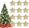 Decorazione natalizia in oro, 12 decorazioni per albero di Natale, decorazioni per albero di Natale, decorazioni per albero di Natale, decorazione per camino, decorazione da tavolo