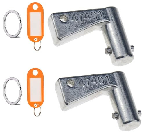 2-Pack Battery Isolator and Disconnect Key 47401 701/47401 for JCB Construction Equipment and Telehandler Models