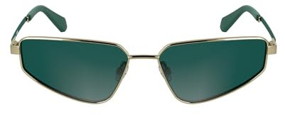 CALVIN KLEIN JEANS Women's Sunglasses CKJ25200S - Gold with Solid Green Lens