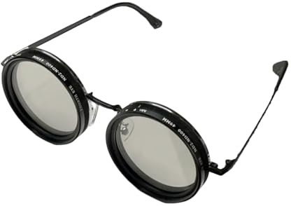 Worparsen Gafas de sol polarizadas redondeadas con tinte ajustable de 1 a 9 engranajes, gafas de sol de playa con lentes de filtro ND, Black