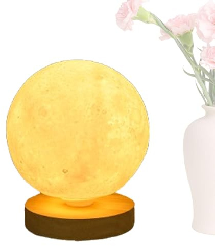 Mondlampe – 3D-Mondlichter für Schlafzimmer, Innendekoration mit -Thema | LED-Mondkugel Lampe für Schlafzimmer, Tischlampe Mond 3