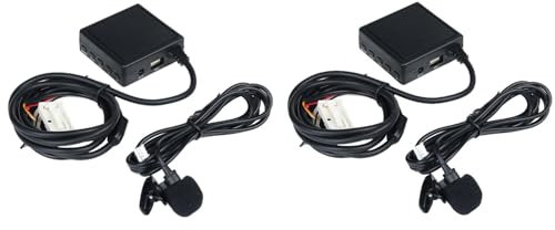 rieder 2X Bluetooth Drahtlos Audio Freisprech Einrichtung Aux Adapter für W203 W209 W211 Telefon Kabel Adapter