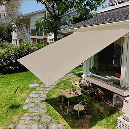 Tenda da sole rettangolare impermeabile per esterni, bordo dritto, resistente alle intemperie, tenda in tela con corde gratuite