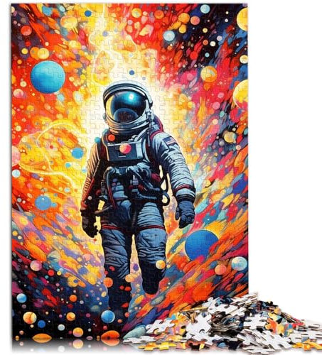 1000 Adult Pieces Jigsaw Puzzle Astronaut Space For Family Fun Brain intelligence challenge addictive toys 19.7 in x29.5 in Suitable for and teens 14+