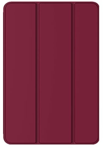 Sonlaryin Smart Trifold Stand with Soft TPU Back Case, Auto Wake/Sleep, Incompatible with iPad - RED