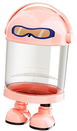 Llazsybz Transparent Stuffed Animal Storage Box Toy Display Bucket Cartoon Decoration Ideal for Gift, Pink