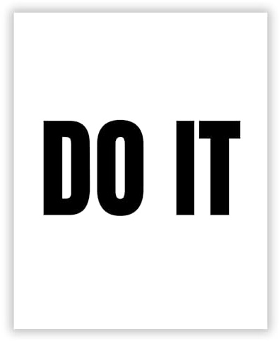 Druck-Palast Do It Poster - 40x50cm - Kunstdruck - Kreative Arbeitsräume Fitnessstudios - Minimalistisch Modern Inspirierend - Hochwertiger semimatter Druck - Wanddekoration ohne Rahmen für