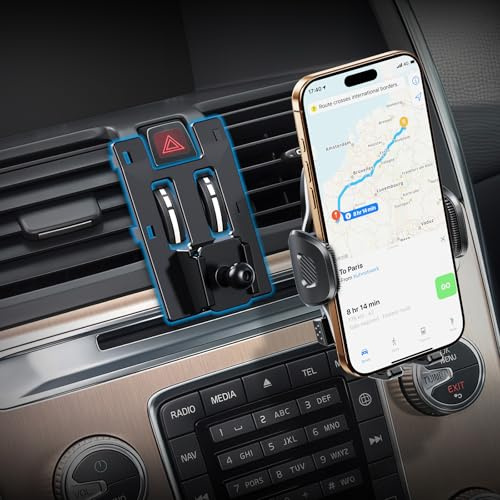 ELOHEI Custom Fit Phone Mount for Volvo XC60 with Custom Base | Specifically Design Car Phone Holder for Volvo XC60 2009-2017 Car Accessories