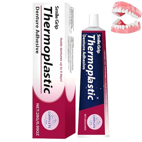 Thermoplastischer Haftkleber für Zahnprothesen, langlebiger und widerstandsfähiger Zahnprothesenreparaturen, Reparaturset für Zahnkronen, Zahnkleber für abgebrochene Zähne, Komfort (1 PCS)