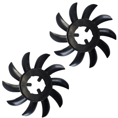 Ludom Lot de 2 ventilateurs 55217 53994 10 pouces compatibles avec les tondeuses à rayon de braquage zéro Cub Cadet à transmission Hydro Gear et pompe hydraulique. Ventilateur.