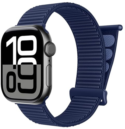 Coiwxmoi Cinturini Nylon Compatibile con Cinturino Apple Watch 40mm 38 mm 41 mm 42 mm 44 mm 45 mm 46 mm 49 mm Donne Uomo,Soft Sport Loop per iWatch 11 10 9 8 7 6 5 4 3 Se Ultra 2 1