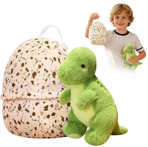 Hojalis Dinosaurier Kuscheltier, Dinosaurier Im Ei Stofftier Plüschtier, Dino Plüschtier, Dino Stofftier, Kuscheltier Dino, WendeKuscheltier, Ostern Geschenk Für Kinder, Jungen Und Mädchen