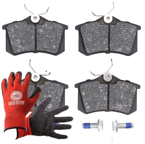 Master-Sport 13046028602N-SET-MSP Bremsbeläge + Handschuhe hinten für AUDI A4 B6 (8E2, 8E5), A4 B7; VW GOLF, POLO
