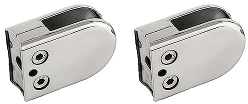 pince pour balustrade en verre, Lot de 2 pinces à verre réglables en acier inoxydable forme U for étagères, garde-corps, escalier, main courante, plus fiable