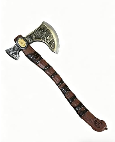 Monisorly Fake Toy Axe Halloween Prop - Foam Battle Bloody Axe Prop for - Fake Hatchet Prop Weapons - Funny Supplies for Halloween Cosplay Themed Party