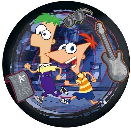 Disney Phineas and Ferb 8 Inch Mealtime Plate by Disney