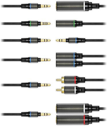IK Multimedia iLineCableKit Kit de câble pour iPad Noir
