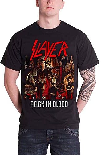 Slayer Herren Reign in Blood T-Shirt, Schwarz, XL