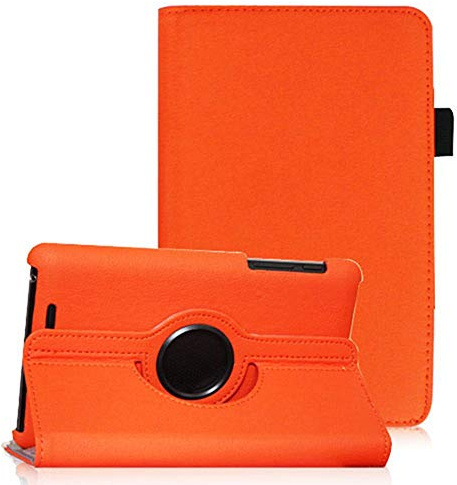 COOVY® Cover für Google ASUS Google Nexus 7 (1. Generation Model 2012) Rotation 360° Smart Hülle Tasche Etui Case Schutz Ständer Auto Sleep/Wake up | orange