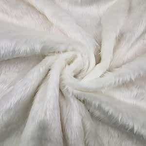 einfarbig Spass Kunst Stoff hell weiß - Weiß, 5Mtr - 500cmx150cm