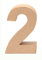 Glorex 6 2029 132 - Papp - Zahl 2, aus brauner Pappe, ca. 17,5 X 5,5 cm groß, zum bemalen und bekleben, für Serviettentechnik und Décopatch, ideal als Dekoration