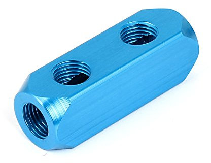 Sourcingmap Air Compressor 1/4BSP 2 Ways Hose Tube Inline Manifold Block Splitter