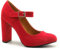 Womens Block High Heels Ankle Strap Court Shoes Ladies Mary Jane Comfort Work Pumps Formal Smart Office Heeled Party Occasion Strappy Slip On Heel Sandals