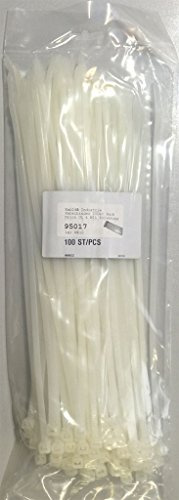 Kab24® Industrie Kabelbinder 100er Pack Polyamid UL Zulassung halogenfrei 282mm x 4,8mm naturfarben