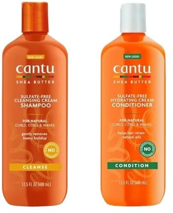 Cantu Shea Butter für natürliches Haarshampoo und Conditioner, sulfatfrei, von Cantu