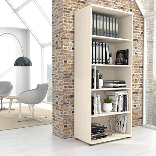 Profi Bücherregal 5OH Regal Standregal Holzregal Wandregal Schrank Büro Ahorn