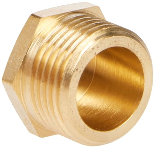SOMATHERM FOR YOU, Bouchon laiton Mâle 12/17 brut pour raccordements plomberie, compatible avec tous raccords laiton, Idéal pour eau sanitaire et chauffage, Étanchéité à réaliser avec joint plat