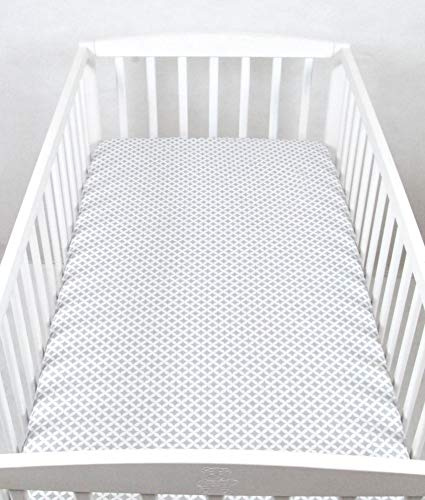 BABYLUX Kinder Baby SPANNBETTLAKEN Spannbetttuch Baumwolle 60x120 70x140 Sterne (70x140 cm, 106. Marokko Grau)