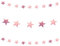 Oblique Unique® Stern Girlande Banner mit Sternen Deko für Geburtstag Jubiläum Baby Shower Party Weihnachten Blau Gold Roségold - Farbe wählbar (Roségold)